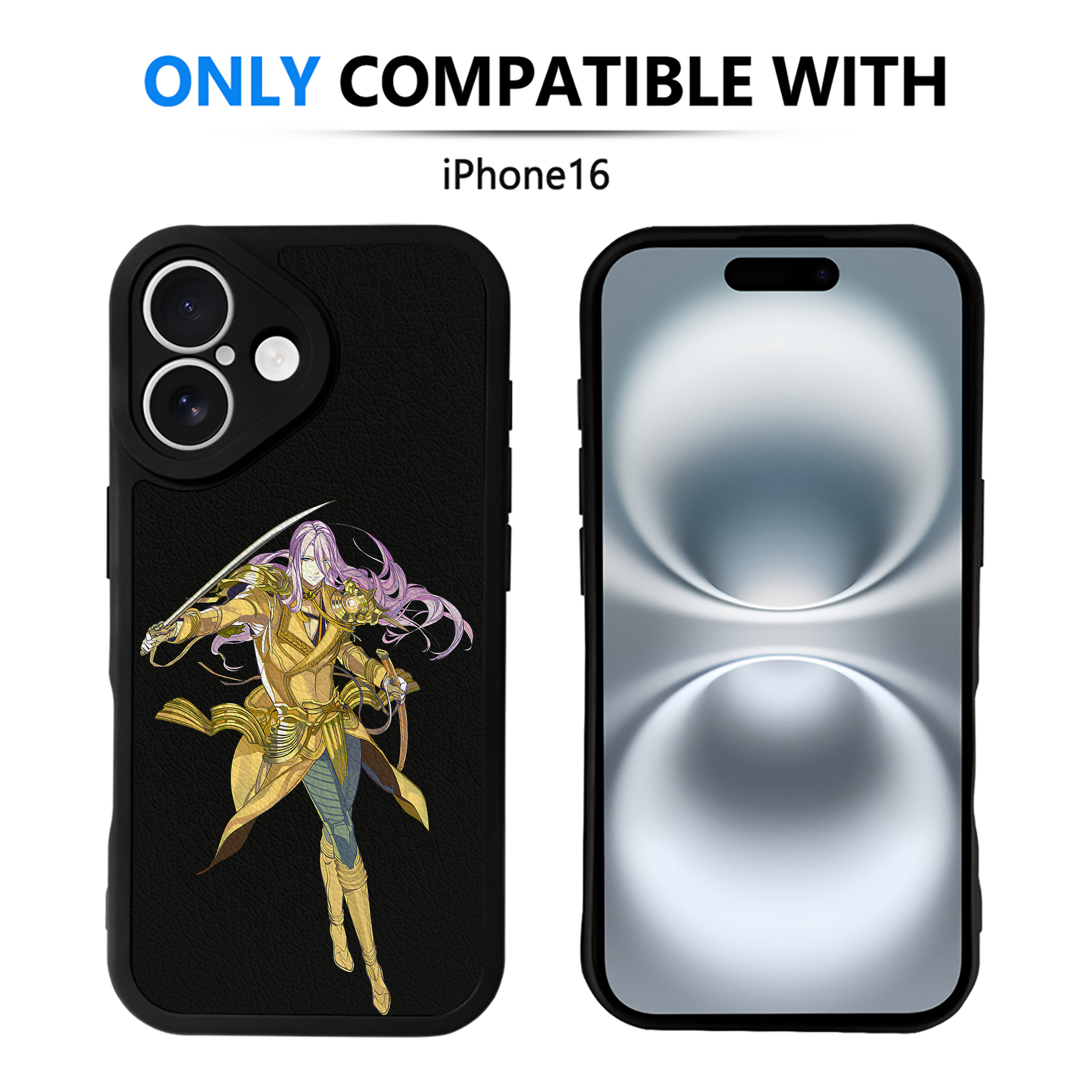 （画像用） 刀剣乱舞 Touken Ranbu 【iPhone 16シリーズ対応】シリコンスマホケース（レザー調） 材質：シリコン